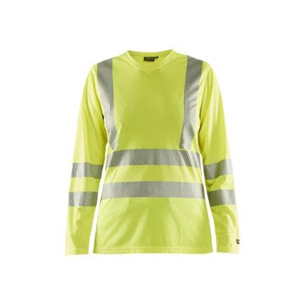 BLAKLADER 348510133300XS - T-shirt manches longues haute-visibilité femme Jaune