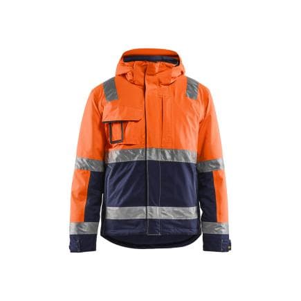 BLAKLADER 487019875389L - Veste hiver haute-visibilité stretch Orange/Marine