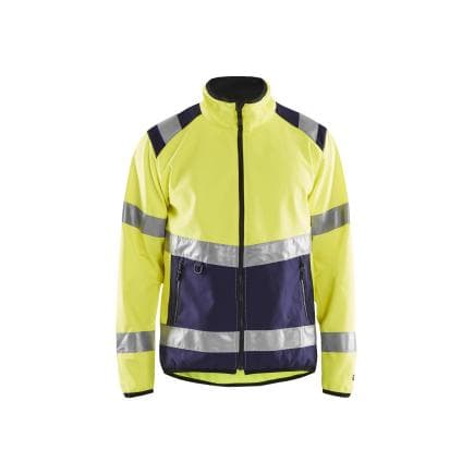 BLAKLADER 487725163389XL - Veste Softshell Haute-visibilité Jaune/Marine
