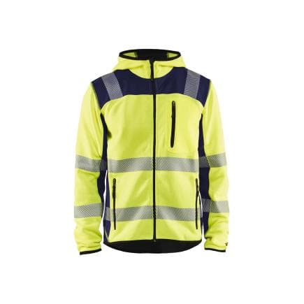 BLAKLADER 492321203389L - Veste tricotée à capuche haute-visibilité Jaune/Marine