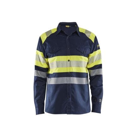 BLAKLADER 322915178933M - Chemise multinormes inhérent Hi-vis Marine/Jaune