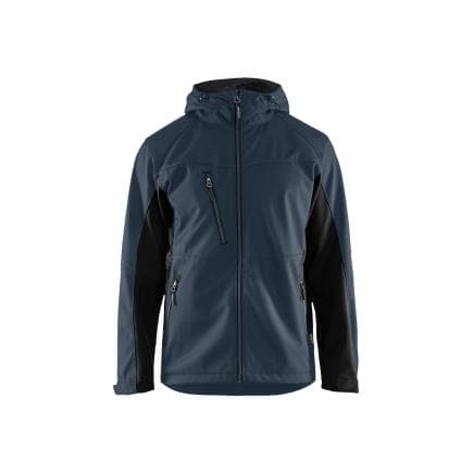 BLAKLADER 475325168699L - Veste Softshell à capuche Marine foncé/Noir