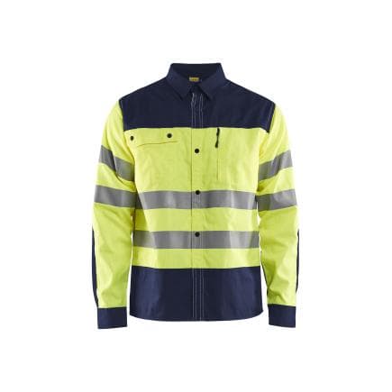 BLAKLADER 325518173389S - Chemise haute-visibilité Jaune/Marine