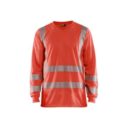 BLAKLADER 338510135500M - T-shirt manches longues haute-visibilité anti-UV Rouge
