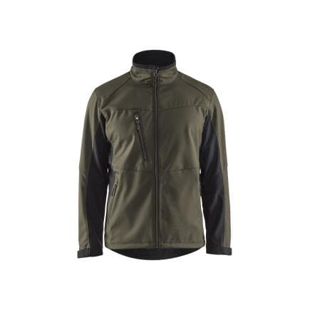 BLAKLADER 495025164599L - Veste Softshell Vert Kaki/Noir