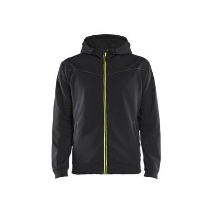 BLAKLADER 336325269933XL - Sweat zippé à capuche Noir/Jaune