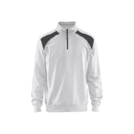 BLAKLADER 335311581098L - Sweat camionneur Blanc/Gris foncé