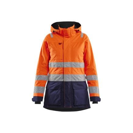 BLAKLADER 447219875389L - Parka hiver haute-visibilité Femme Orange/Marine