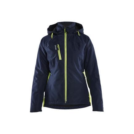 BLAKLADER 497219778633M - Veste doublée unite femme Bleu marine foncé/Jaune fluo