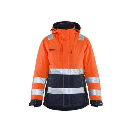 BLAKLADER 487219875389S - Veste doublée haute-visibilité femme Orange/Marine