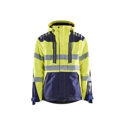 BLAKLADER 449619183389M - Veste hardshell stretch haute-visibilité Jaune/Marine