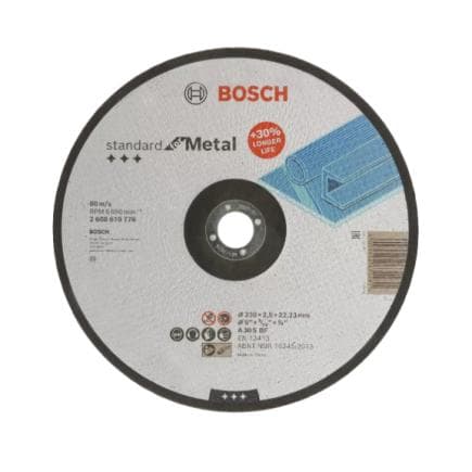 BOSCH 2608619777 - Molette de coupe standard à centre déprimé pour le métal