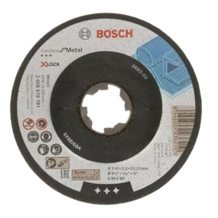 BOSCH 2608619781 - Molette de coupe à centre déprimé "Standard for Metal X-LOCK"