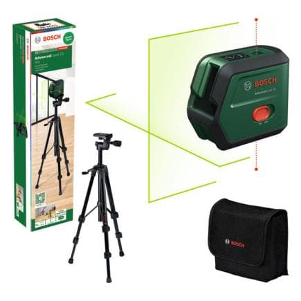 BOSCH 0603663G01 - AdvancedLevel 2G Set - Niveau laser multifonction avec deux faisceaux perpendiculaires pour les carrés et la fonction de ligne...