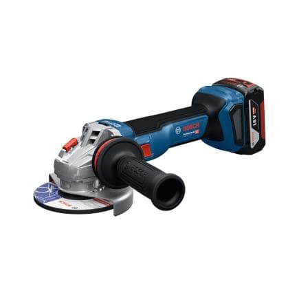 BOSCH 06019N4002 - GWS 18V-11 S PRO - meuleuse sans fil 18V dans l’étui (avec 2 piles 5Ah et chargeur)