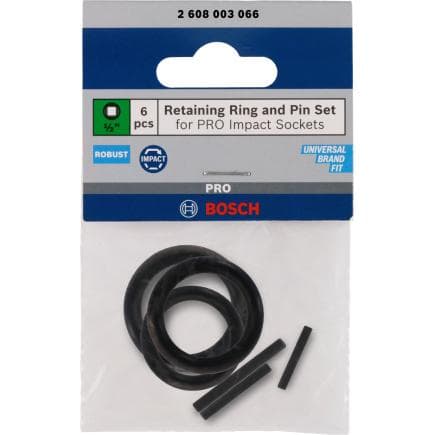 BOSCH 2608003066 - Anneau et ensemble de broches de retenue pour une prise PRO Impact 1/2" (4 pièces). (multipack)