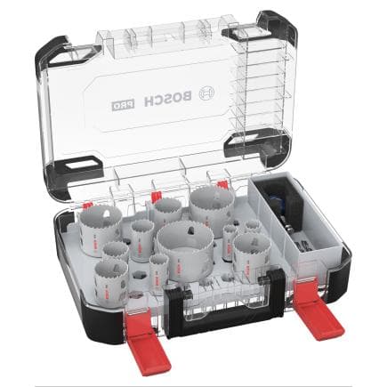 BOSCH 2608594425 - PRO Multi Material Power Change Plus, montée dans un boîtier transparent (14 pièces).