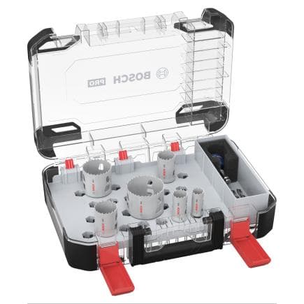 BOSCH 2608594427 - PRO Multi Material Power Change Plus, scie à cloche installée dans un boîtier transparent (9 pièces).