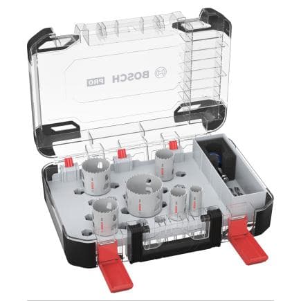 BOSCH 2608594428 - PRO Multi Material Power Change Plus, scie à cloche installée dans un boîtier transparent (9 pièces).