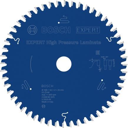 BOSCH 2608901875 - EXPERT stratifié haute pression - Lame de scie circulaire à fil pour scie circulaire portable