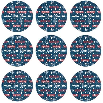 BOSCH 2608902448 - Ensemble de disques à poncer avec support de film EXPERT ø780, 150 mm (9 pièces) (multipack)