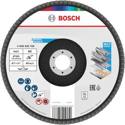 BOSCH 2608626157 - Plateau à lamelles X451 40-60-80 (15 pcs.)