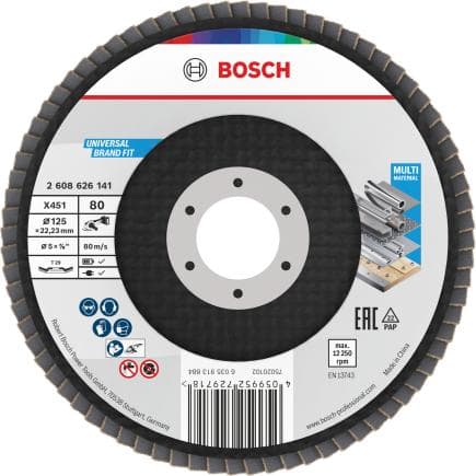 BOSCH 2608626125 - Plateau à lamelles X451 80-120 (60 pcs.)