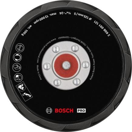 BOSCH 2608001121 - Plateau de polissage PRO, 125 mm, GPX 12V-125