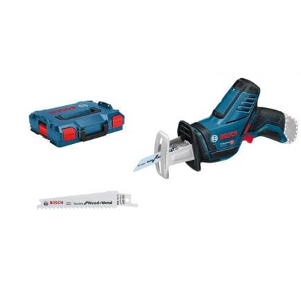 BOSCH 060164L905 - GSA 12V-14 - Scie sabre sans fil 12V en coffret sans batterie, profondeur de coupe du bois 65 mm