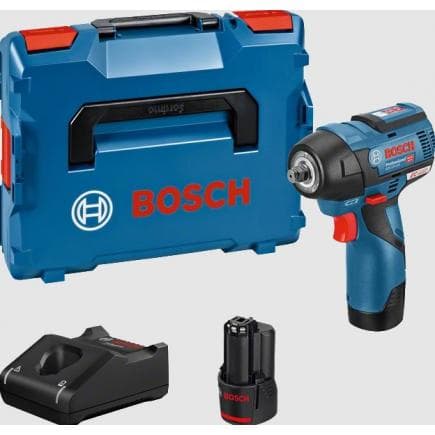 BOSCH 06019E0103 - GDS 12V-115 - Visseuse à chocs 12 V 115 Nm en mallette avec 2 batteries 3Ah et chargeur