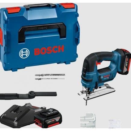 BOSCH 06015A6106 - GST 18 V-LI B - Scie sauteuse sans fil 18 V 0 - 2.700 rpm en coffret avec 2 batteries 4Ah et chargeur