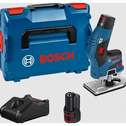 BOSCH 06016B0000 - GKF 12V-8 - Défonceuse sans fil 12 V 13.000 rpm en coffret avec 2 batteries 3Ah et chargeur