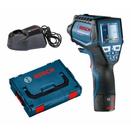 BOSCH 0601083301 - Thermo Detector GIS 1000 C Professional dans L-Boxx 136 avec 1 batterie GBA 12V 2.0AH avec carte QuickStart