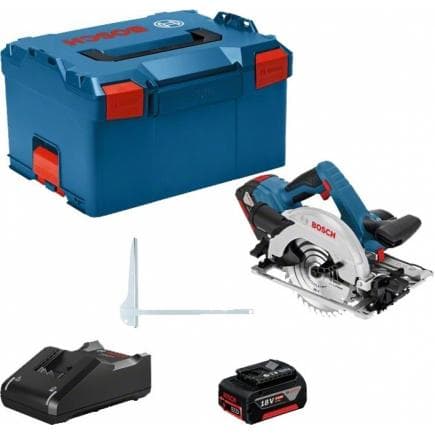 BOSCH 06016A2106 - GKS 18V-57 G - Scie circulaire sans fil 18V en mallette avec 2 batteries 4 Ah et chargeur