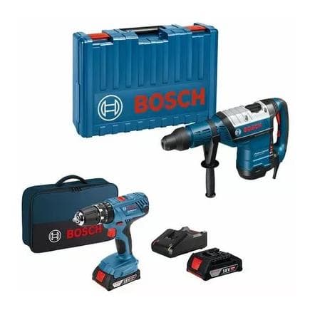 BOSCH 0615990N2M - Set avec perforateur GBH 8-45 DV et tournevis GSB 18V-21