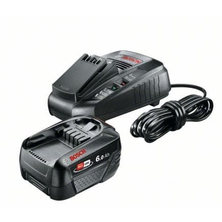 BOSCH 1600A00ZR8 - Kit de démarrage 18 V avec batterie lithium 6,0 Ah et chargeur AL 1830 CV