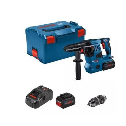 BOSCH 0611921002 - GBH 18V-28 CF PROFESSIONAL - Marteau perforateur sans fil avec accessoire SDS PLUS (avec 2 batteries et chargeur)