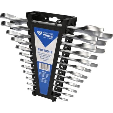 BRILLIANT TOOLS BT010012 - Jeu de clés à fourche doubles (12 pcs.)