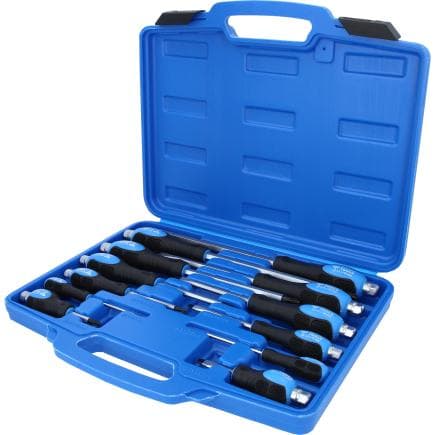 BRILLIANT TOOLS BT034012 - Jeu de tournevis avec embout à frapper plat, PH Phillips (12 pcs.)