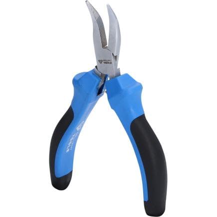 BRILLIANT TOOLS BT067607 - Pince à bec demi-rond, version coudée pour mécanique de précision