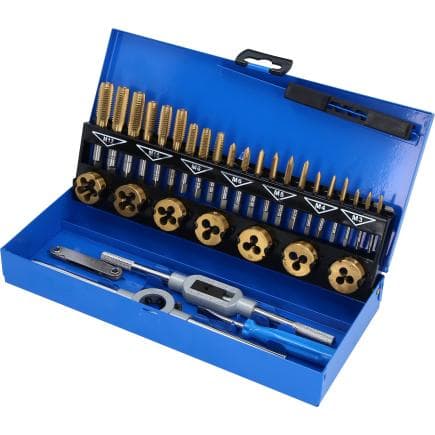 BRILLIANT TOOLS BT101950 - Jeu de tarauds et filières TiN (32 pcs.)