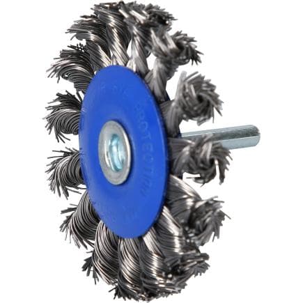 BRILLIANT TOOLS BT103109 - Brosse circulaire, fil tressé, ø 75 mm avec embout de 6,0 mm