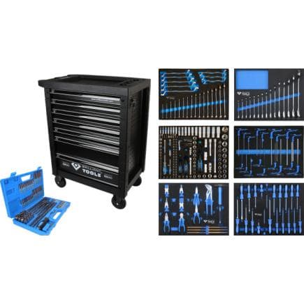 BRILLIANT TOOLS BT153473 - Chariot d’atelier avec 7 tiroirs et 473 outils