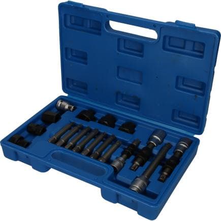 BRILLIANT TOOLS BT571020 - Jeu de de douilles et cliquets pour alternateurs (18 pcs.)