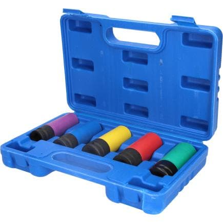 BRILLIANT TOOLS BT691010 - Jeu de douilles à chocs 1/2'' pour jantes aluminium (5 pcs.)