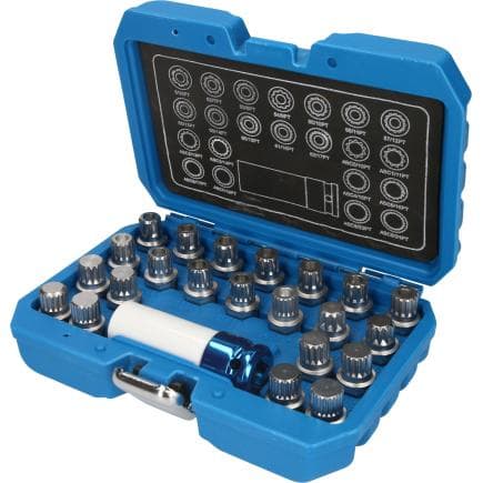 BRILLIANT TOOLS BT691260 - Assortiment de systèmes antivols de roue pour VW (23 pcs.)