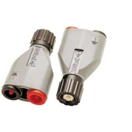 CHAUVIN ARNOUX P01101847 - Lot de 2 adaptateurs BCN mâle - mâle isolé rouge / noir