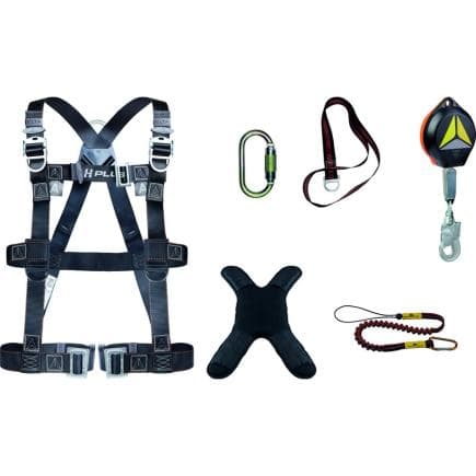 DELTA PLUS ELARA340HV2XX - Kit antichute confort avec harnais ergonomique et enrouleur auto-rétractable