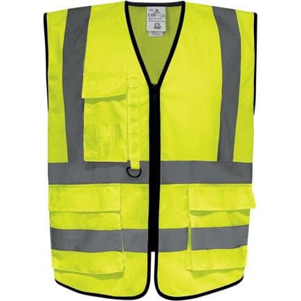 DELTA PLUS GILPOCKJAGT - Gilet multi-poches respirant, classe 2, haute visibilité