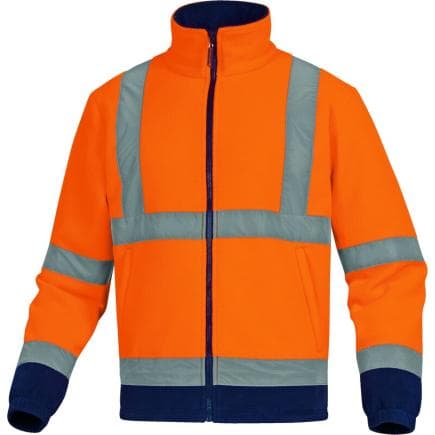 DELTA PLUS ZENITOMTM - Veste polaire ZENITH ORANGE FLUORESCENT-BLEU MARINE